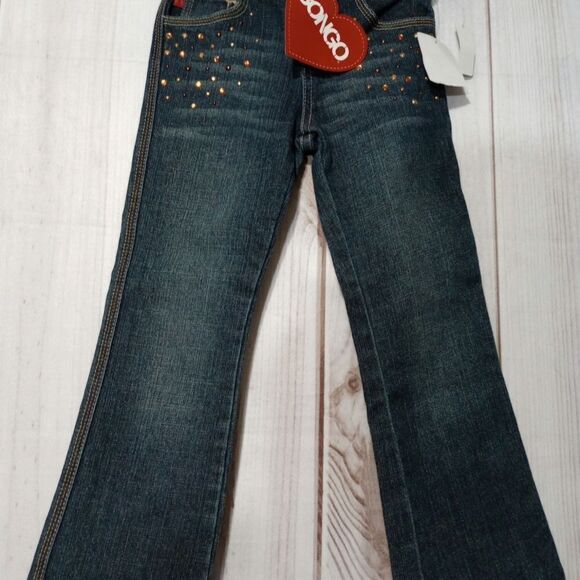 Bongo Jeans Girls 5‎ Bootcut Studded - Picture 1 of 7